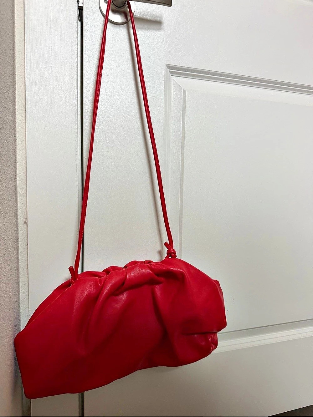 THE DROP Shoulder Bag/Clutch in Red